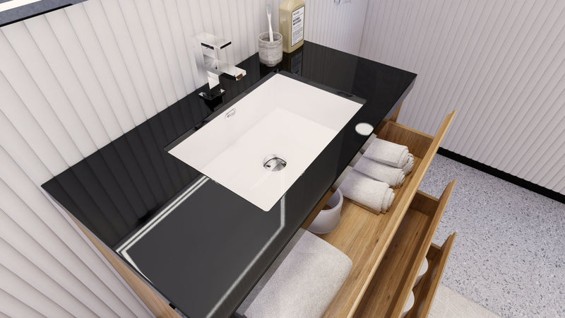 Stanley 36" Freestanding Bathroom Vanity with Reinforced Acrylic Sink and Cabinet Storage