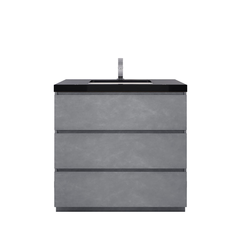 Stanley 36" Freestanding Bathroom Vanity with Reinforced Acrylic Sink and Cabinet Storage