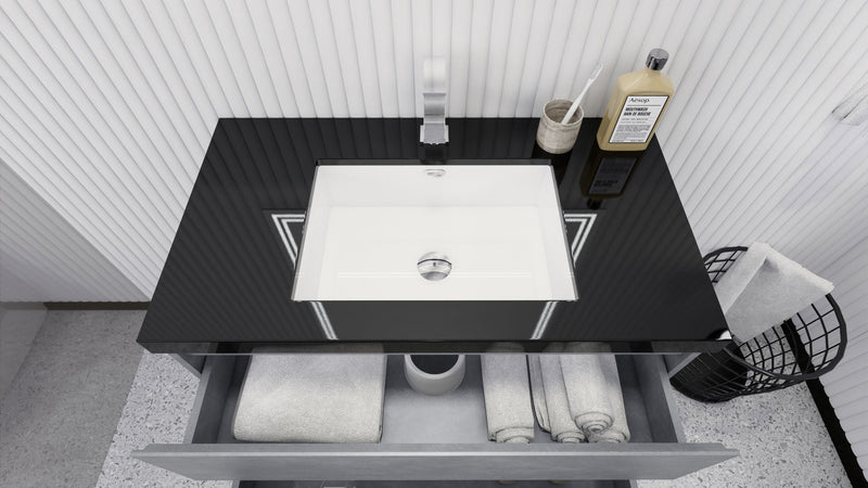 Stanley 36" Freestanding Bathroom Vanity with Reinforced Acrylic Sink and Cabinet Storage