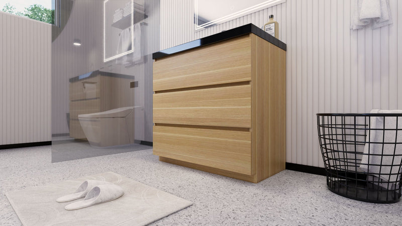 Stanley 36" Freestanding Bathroom Vanity with Reinforced Acrylic Sink and Cabinet Storage (image 3)