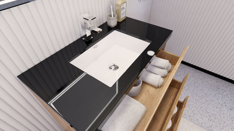 Stanley 36" Freestanding Bathroom Vanity with Reinforced Acrylic Sink and Cabinet Storage