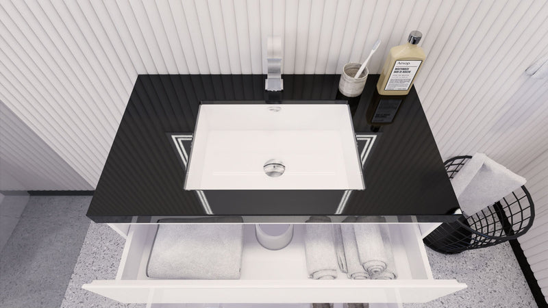 Stanley 36" Freestanding Bathroom Vanity with Reinforced Acrylic Sink and Cabinet Storage