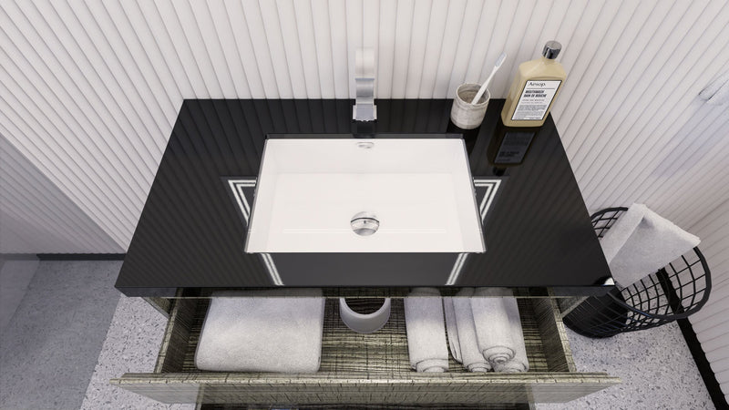 Stanley 36" Freestanding Bathroom Vanity with Reinforced Acrylic Sink and Cabinet Storage