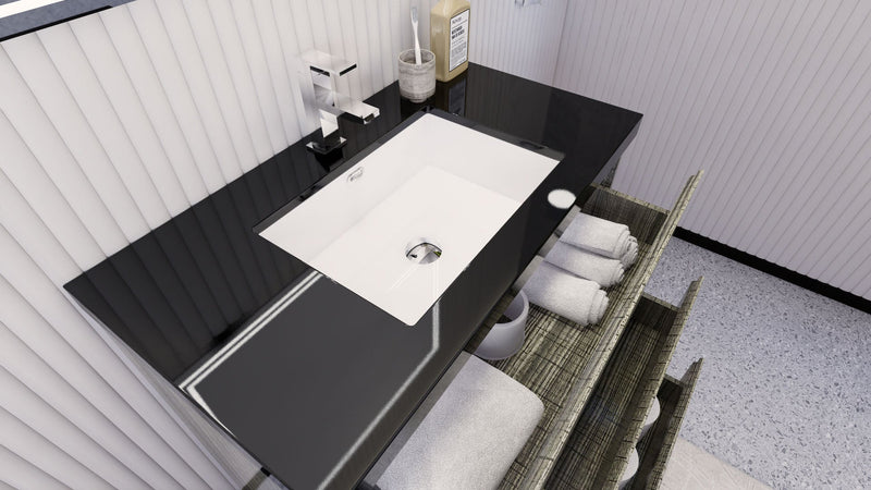 Stanley 36" Freestanding Bathroom Vanity with Reinforced Acrylic Sink and Cabinet Storage