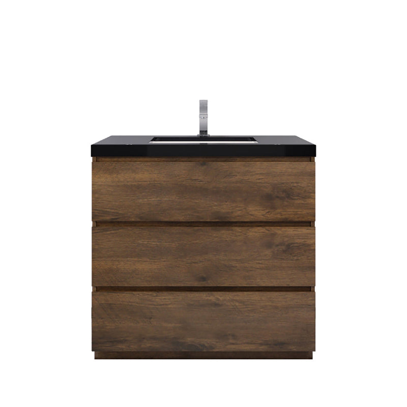 Stanley 36" Freestanding Bathroom Vanity with Reinforced Acrylic Sink and Cabinet Storage