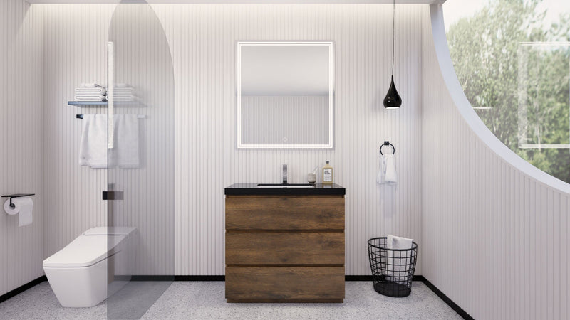 Stanley 36" Freestanding Bathroom Vanity with Reinforced Acrylic Sink and Cabinet Storage
