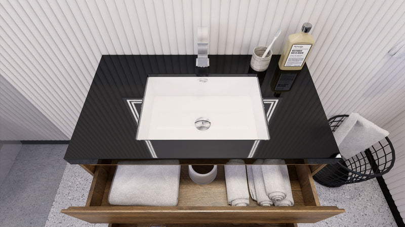 Stanley 36" Freestanding Bathroom Vanity with Reinforced Acrylic Sink and Cabinet Storage