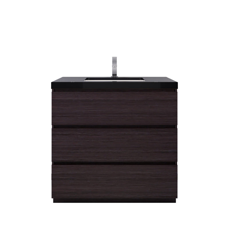 Stanley 36" Freestanding Bathroom Vanity with Reinforced Acrylic Sink and Cabinet Storage