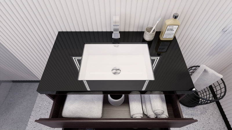 Stanley 36" Freestanding Bathroom Vanity with Reinforced Acrylic Sink and Cabinet Storage