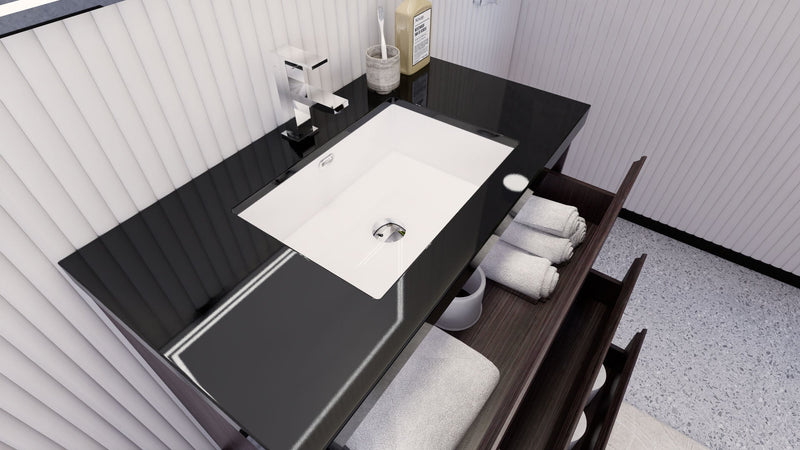 Stanley 36" Freestanding Bathroom Vanity with Reinforced Acrylic Sink and Cabinet Storage