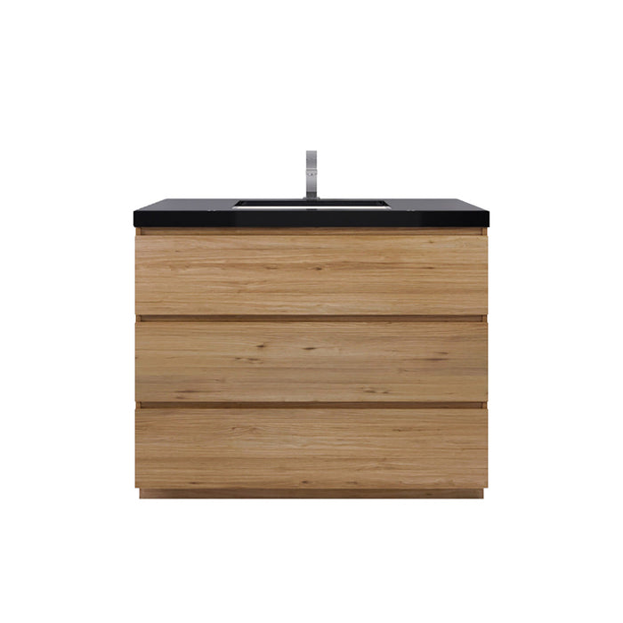 Stanley 42" Freestanding Bathroom Vanity with Reinforced Acrylic Sink and Cabinet Storage