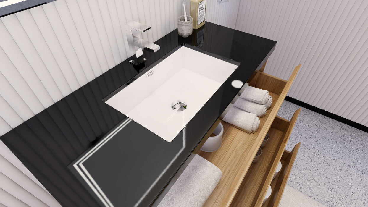 Stanley 42" Freestanding Bathroom Vanity with Reinforced Acrylic Sink and Cabinet Storage