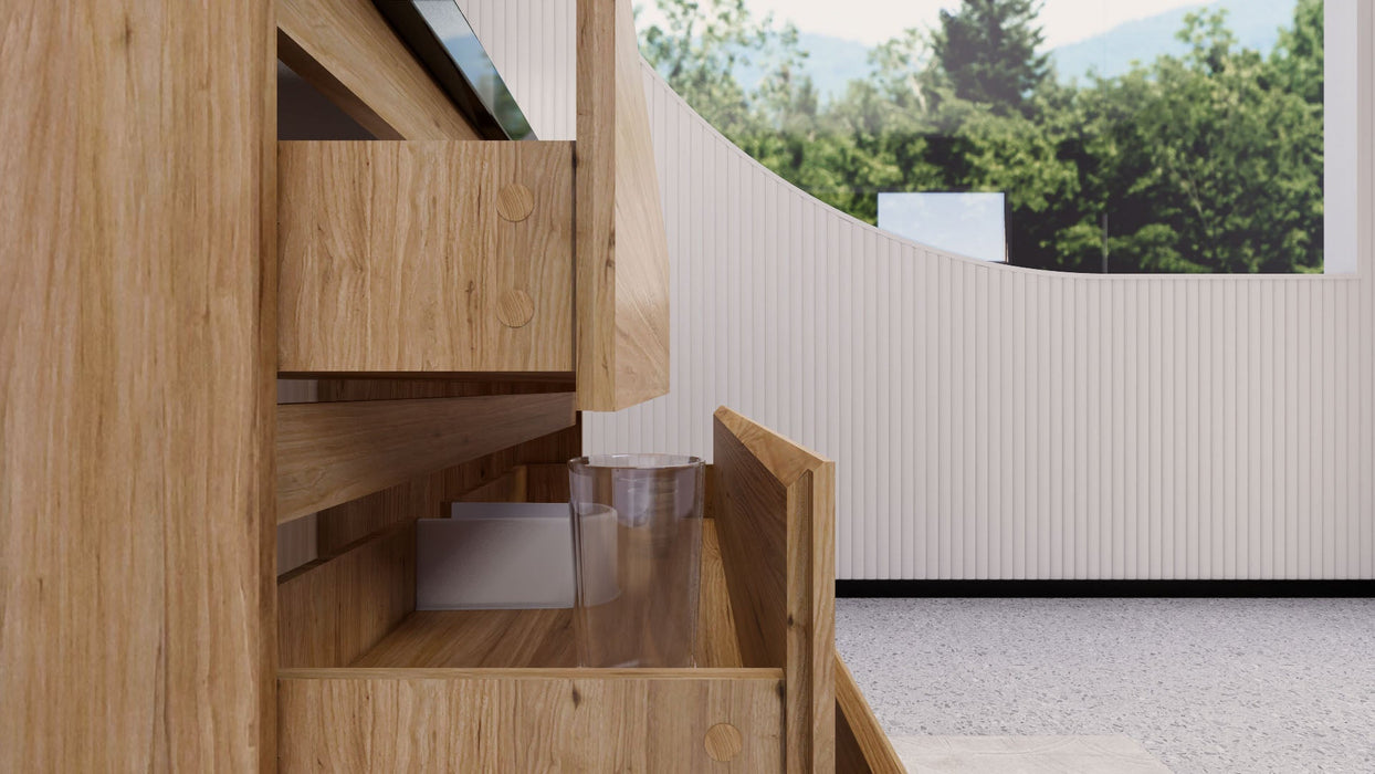 Stanley 42" Freestanding Bathroom Vanity with Reinforced Acrylic Sink and Cabinet Storage