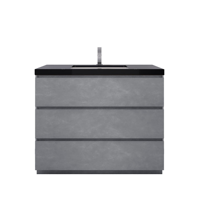 Stanley 42" Freestanding Bathroom Vanity with Reinforced Acrylic Sink and Cabinet Storage