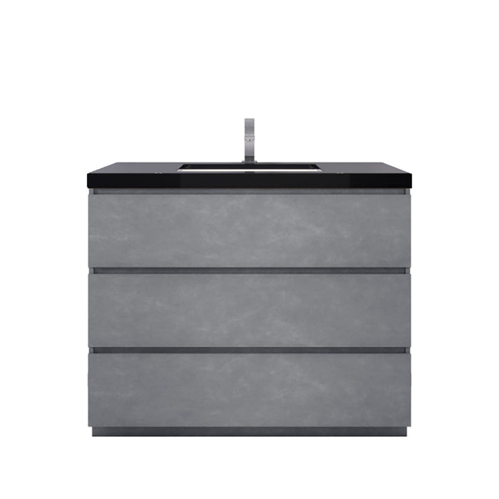 Stanley 42" Freestanding Bathroom Vanity with Reinforced Acrylic Sink and Cabinet Storage