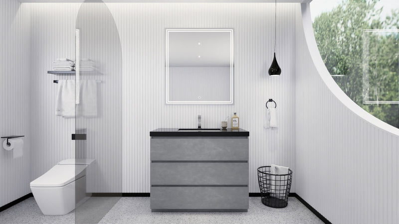 Stanley 42" Freestanding Bathroom Vanity with Reinforced Acrylic Sink and Cabinet Storage