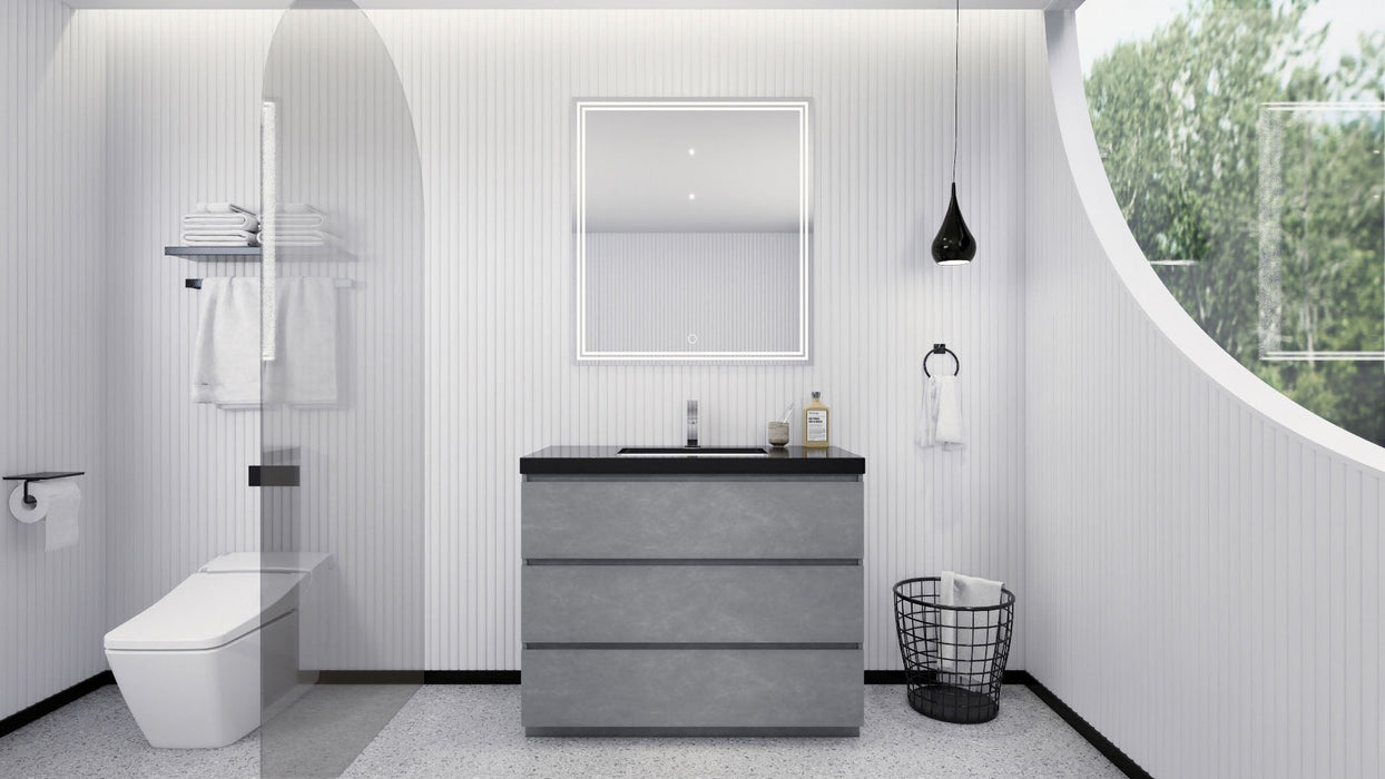 Stanley 42" Freestanding Bathroom Vanity with Reinforced Acrylic Sink and Cabinet Storage