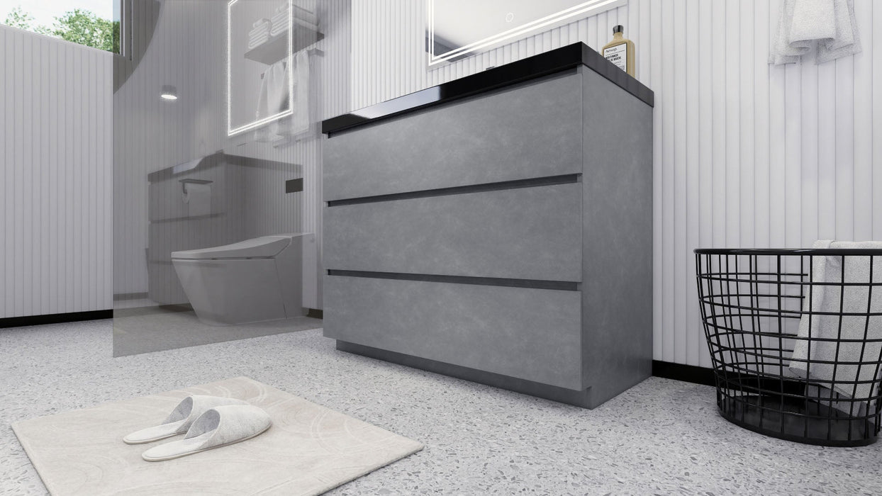 Stanley 42" Freestanding Bathroom Vanity with Reinforced Acrylic Sink and Cabinet Storage