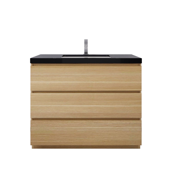 Stanley 42" Freestanding Bathroom Vanity with Reinforced Acrylic Sink and Cabinet Storage