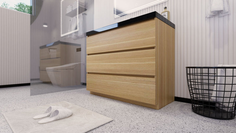 Stanley 42" Freestanding Bathroom Vanity with Reinforced Acrylic Sink and Cabinet Storage (image 3)