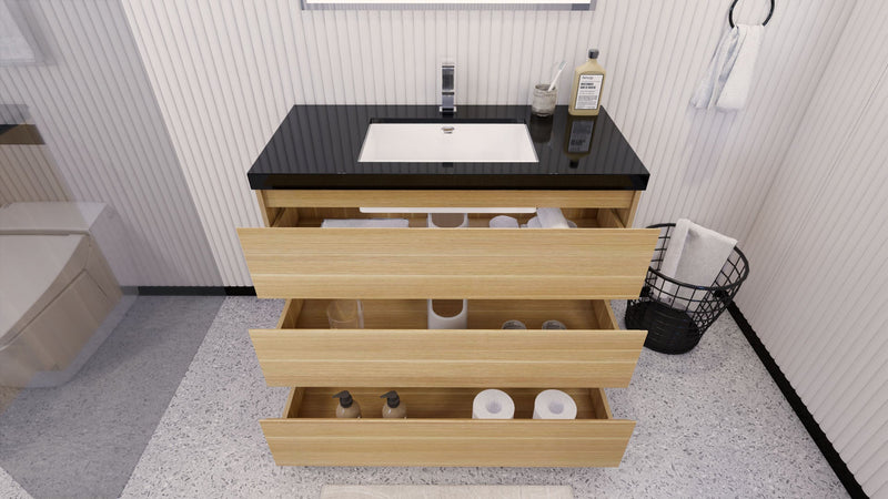 Stanley 42" Freestanding Bathroom Vanity with Reinforced Acrylic Sink and Cabinet Storage (image 5)
