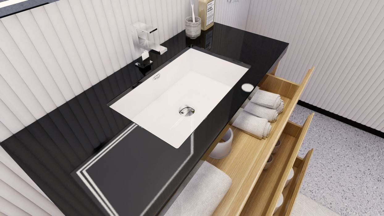 Stanley 42" Freestanding Bathroom Vanity with Reinforced Acrylic Sink and Cabinet Storage