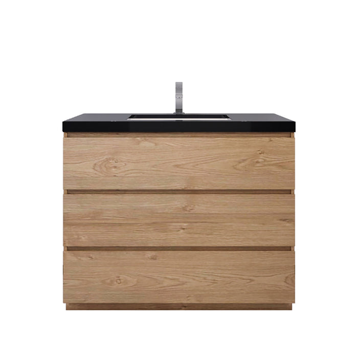 Stanley 42" Freestanding Bathroom Vanity with Reinforced Acrylic Sink and Cabinet Storage