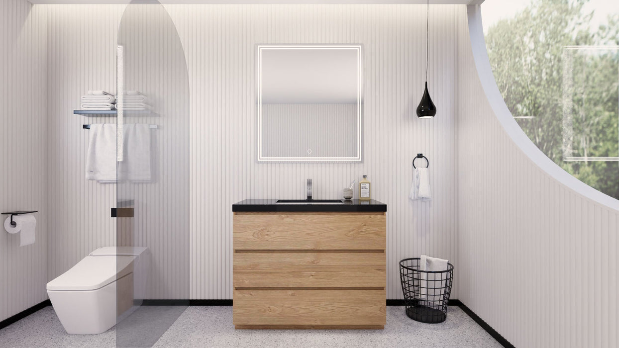 Stanley 42" Freestanding Bathroom Vanity with Reinforced Acrylic Sink and Cabinet Storage