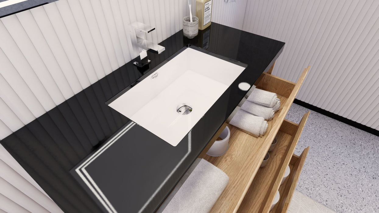 Stanley 42" Freestanding Bathroom Vanity with Reinforced Acrylic Sink and Cabinet Storage