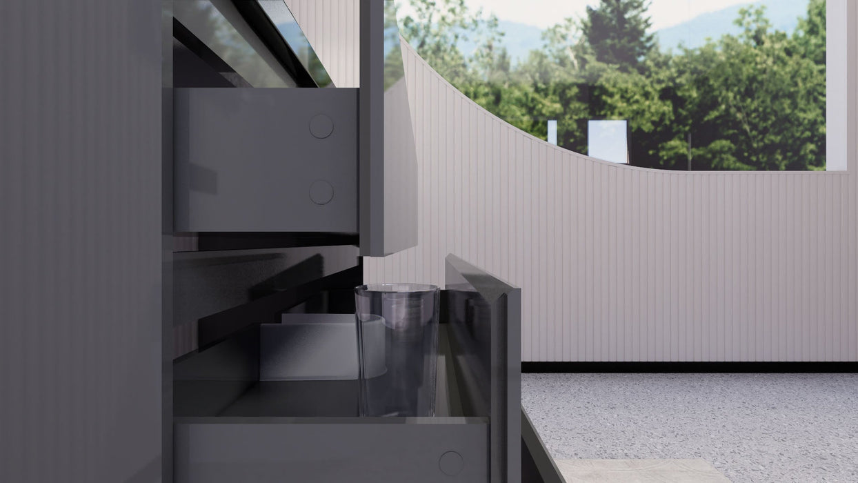 Stanley 42" Freestanding Bathroom Vanity with Reinforced Acrylic Sink and Cabinet Storage