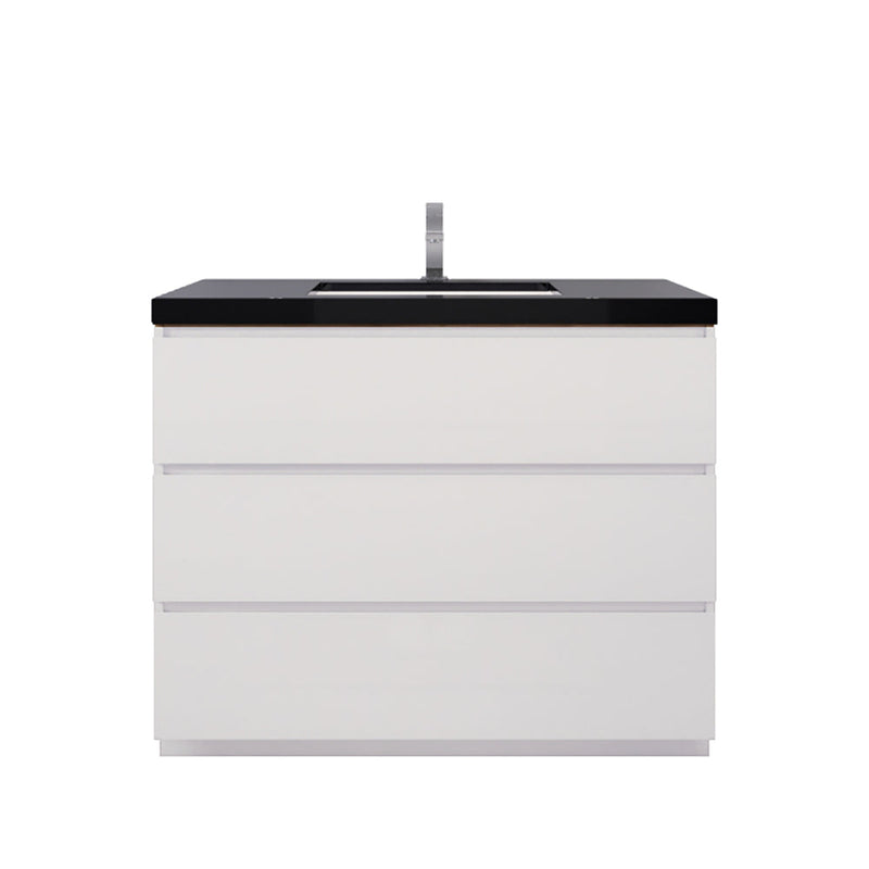 Stanley 42" Freestanding Bathroom Vanity with Reinforced Acrylic Sink and Cabinet Storage