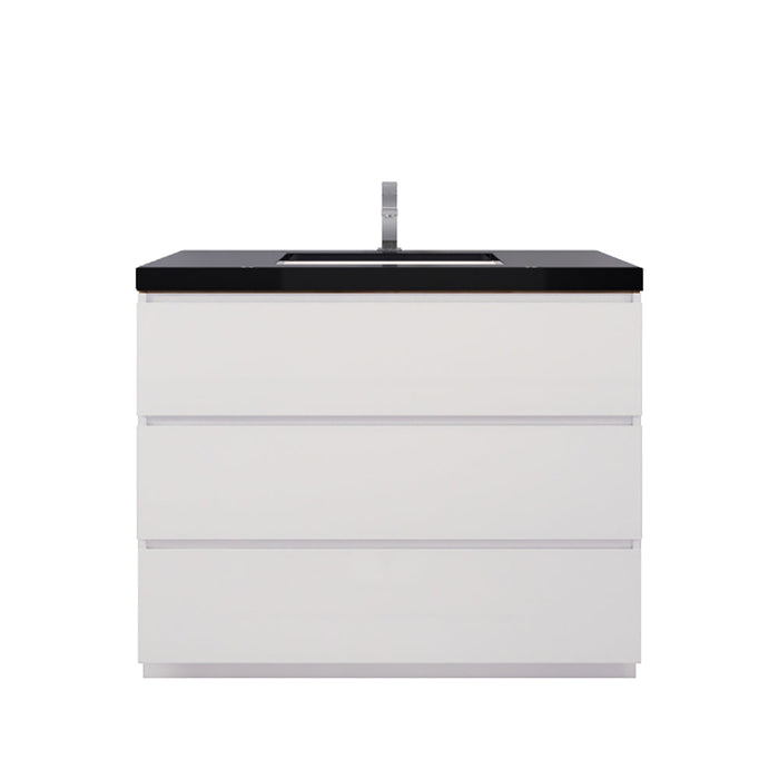 Stanley 42" Freestanding Bathroom Vanity with Reinforced Acrylic Sink and Cabinet Storage