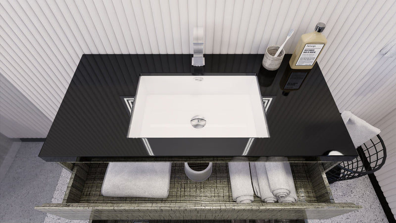 Stanley 42" Freestanding Bathroom Vanity with Reinforced Acrylic Sink and Cabinet Storage