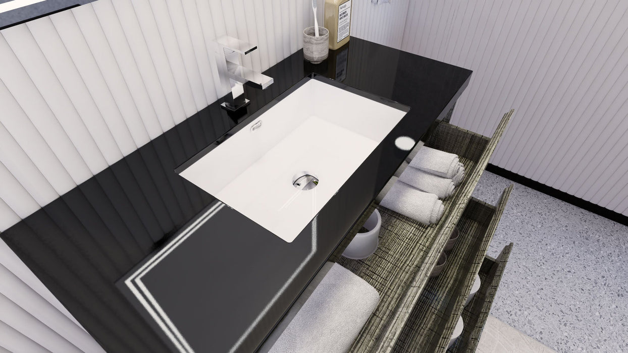 Stanley 42" Freestanding Bathroom Vanity with Reinforced Acrylic Sink and Cabinet Storage