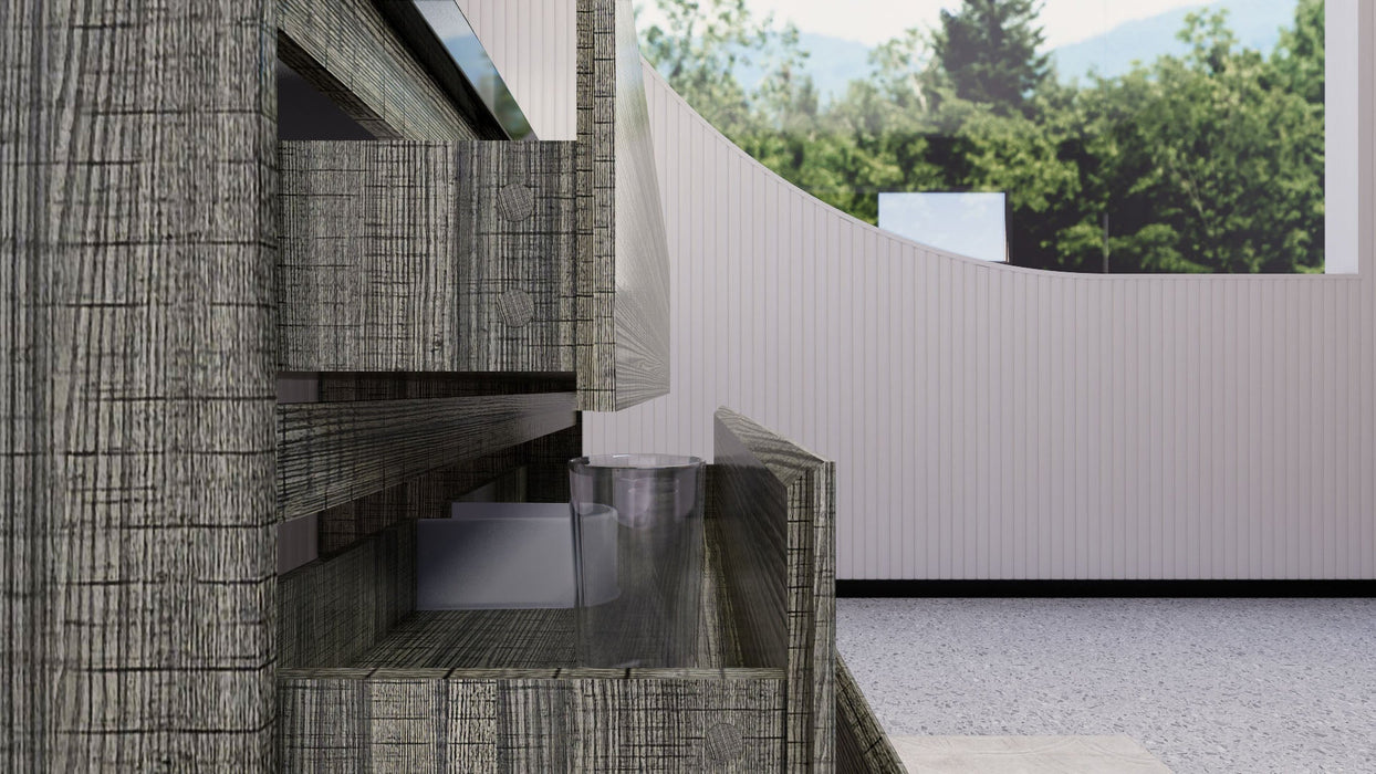 Stanley 42" Freestanding Bathroom Vanity with Reinforced Acrylic Sink and Cabinet Storage