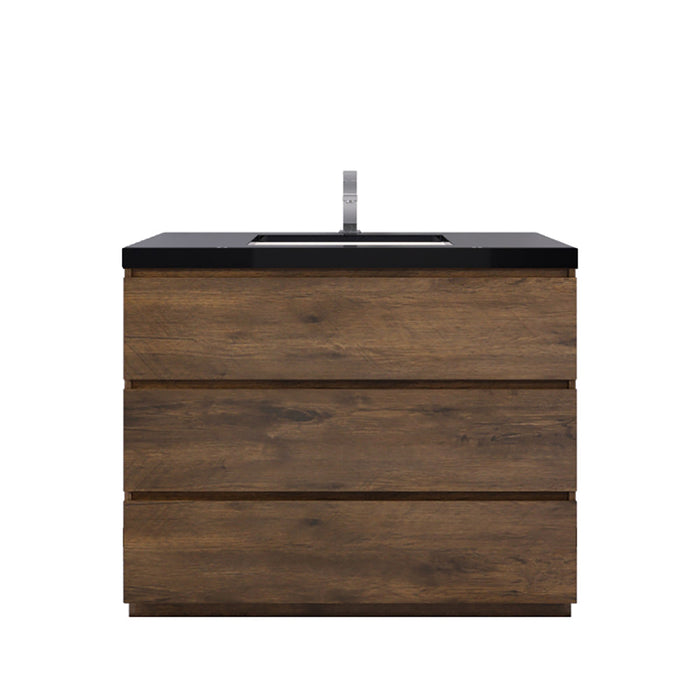 Stanley 42" Freestanding Bathroom Vanity with Reinforced Acrylic Sink and Cabinet Storage