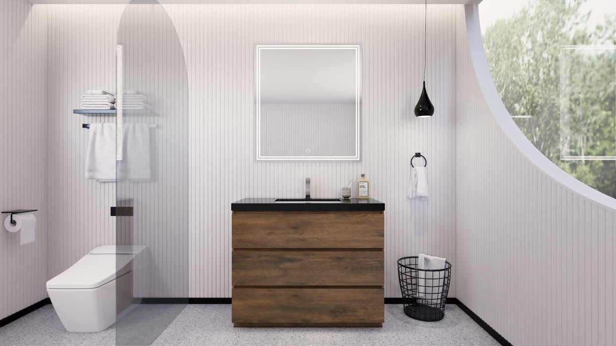 Stanley 42" Freestanding Bathroom Vanity with Reinforced Acrylic Sink and Cabinet Storage