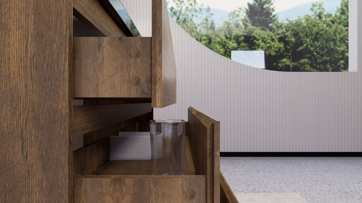 Stanley 42" Freestanding Bathroom Vanity with Reinforced Acrylic Sink and Cabinet Storage