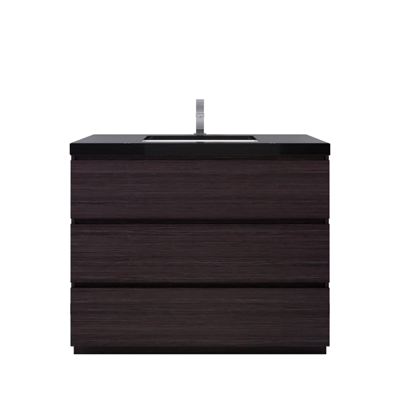 Stanley 42" Freestanding Bathroom Vanity with Reinforced Acrylic Sink and Cabinet Storage