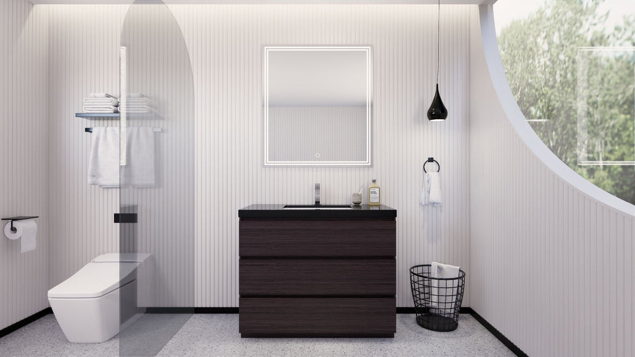 Stanley 42" Freestanding Bathroom Vanity with Reinforced Acrylic Sink and Cabinet Storage