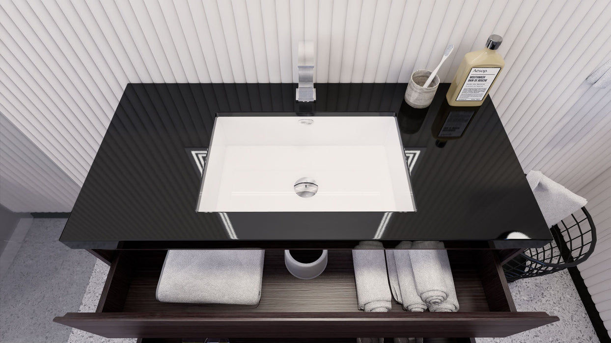 Stanley 42" Freestanding Bathroom Vanity with Reinforced Acrylic Sink and Cabinet Storage