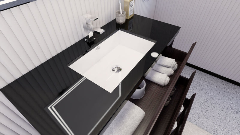 Stanley 42" Freestanding Bathroom Vanity with Reinforced Acrylic Sink and Cabinet Storage