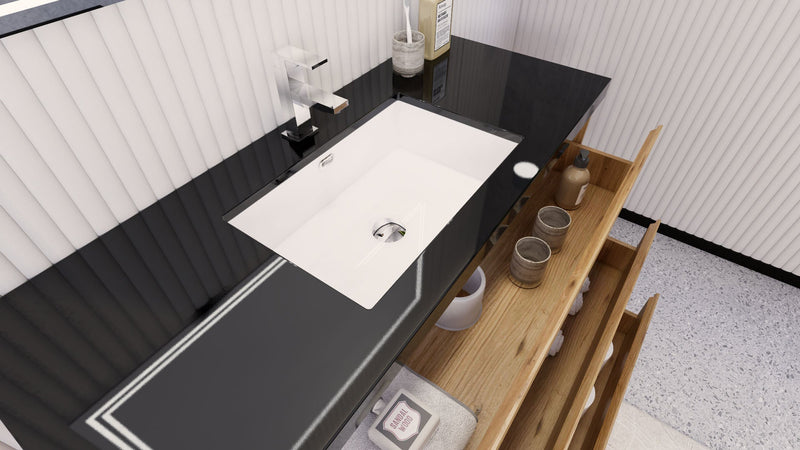 Stanley 48" Freestanding Bathroom Vanity with Reinforced Acrylic Sink and Cabinet Storage