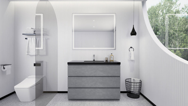 Stanley 48" Freestanding Bathroom Vanity with Reinforced Acrylic Sink and Cabinet Storage