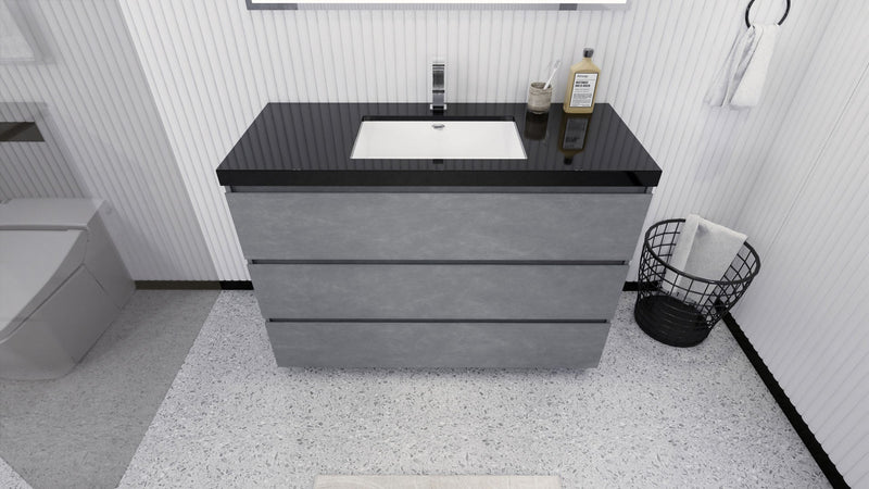 Stanley 48" Freestanding Bathroom Vanity with Reinforced Acrylic Sink and Cabinet Storage