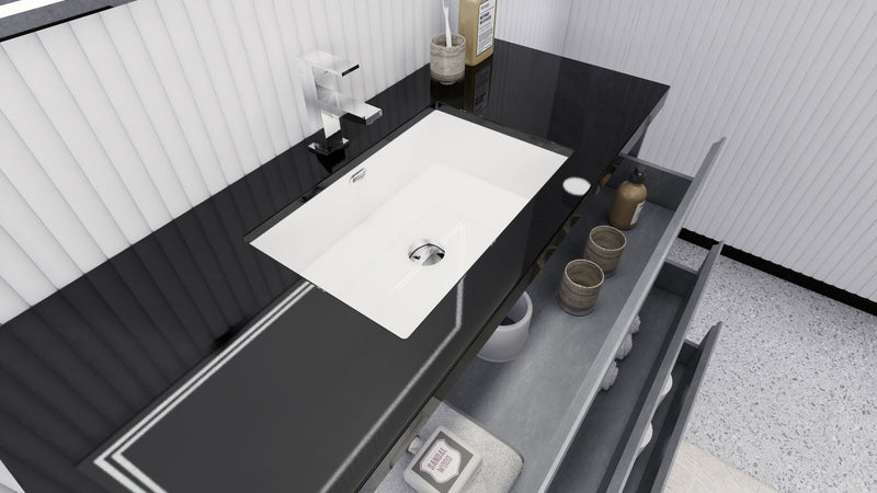 Stanley 48" Freestanding Bathroom Vanity with Reinforced Acrylic Sink and Cabinet Storage