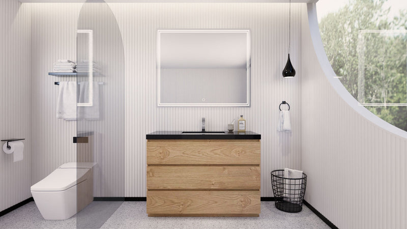 Stanley 48" Freestanding Bathroom Vanity with Reinforced Acrylic Sink and Cabinet Storage