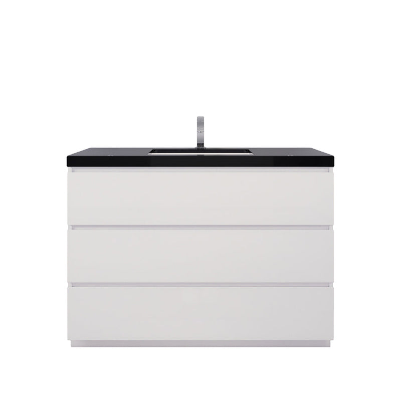 Stanley 48" Freestanding Bathroom Vanity with Reinforced Acrylic Sink and Cabinet Storage