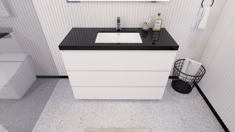 Stanley 48" Freestanding Bathroom Vanity with Reinforced Acrylic Sink and Cabinet Storage