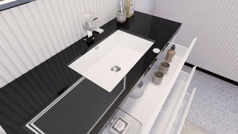 Stanley 48" Freestanding Bathroom Vanity with Reinforced Acrylic Sink and Cabinet Storage
